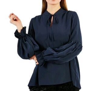 Haute Hippie oversized Navy Blouse